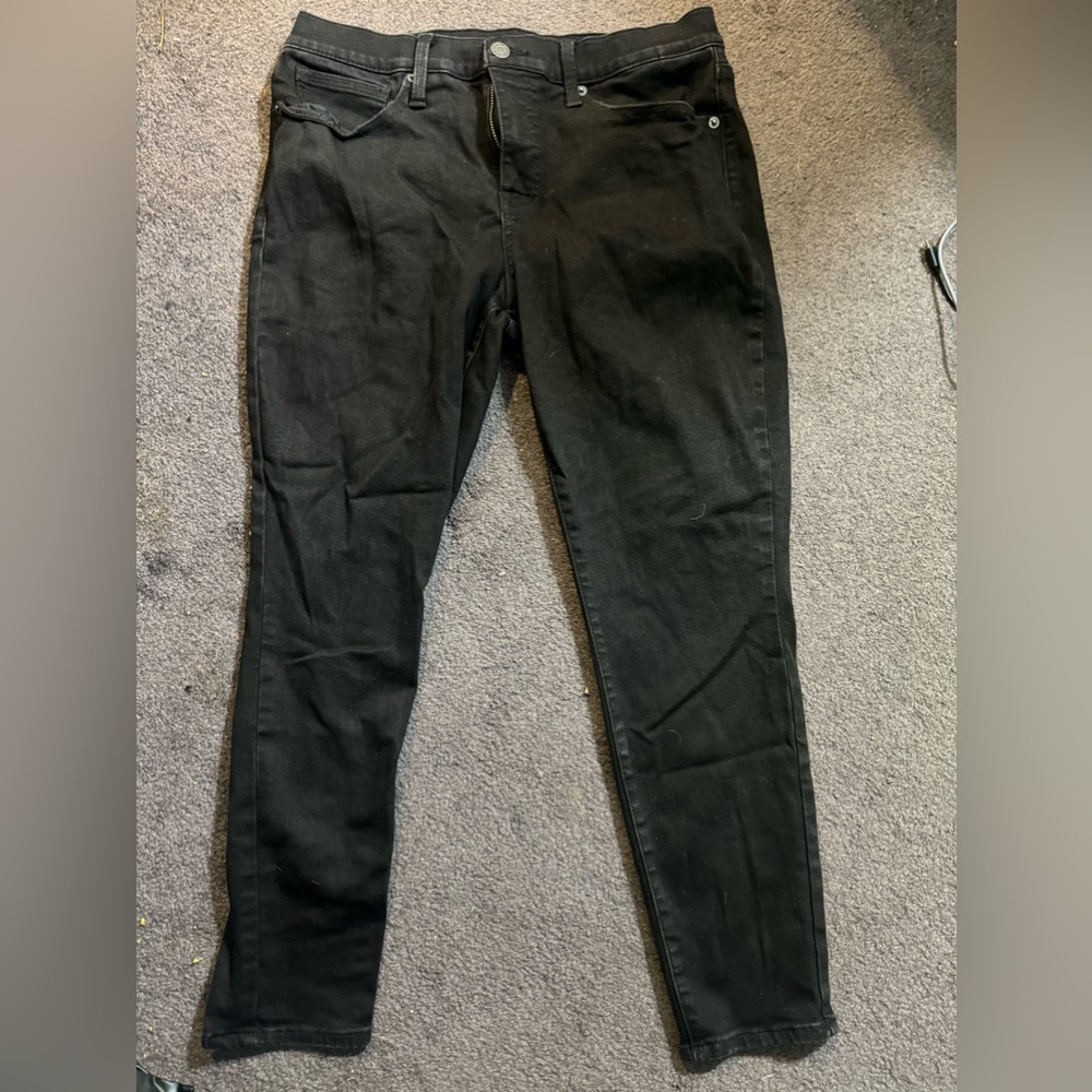 Lucky Brand Ava Black Midrise Skinny Jeans